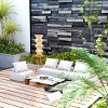 Coolbibila-Upholstered Aluminum Outdoor Chair, Patio Chair At Lowes With Support Cushion And Back Cushion Removable, Waterproof Sofa - 3 of 4