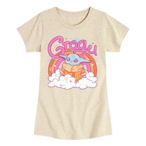 Girls' - The Mandalorian - Grogu Kawaii Fitted Short Sleeve Graphic T-Shirt - 1 of 3
