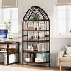 Hommoo 74.8-Inch Tall 5-Tier Industrial Bookshelf Rustic Brown - 2 of 4