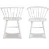 Okak Mid-Century Fabric Upholstered Dining Chairs Set of 2, Solid Wood Kitchen Side Chairs with Unique Back for Dining/Living Room - 2 of 4