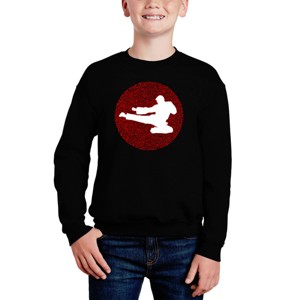 LA Pop Art Types Of Martial Arts - Boy's Word Art Crewneck Sweatshirt - 1 of 3