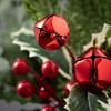 31"H Sullivans Artificial Christmas Jingle Bell Holly Pine Spray, Green-Red, Indoor Christmas Decor - 2 of 3