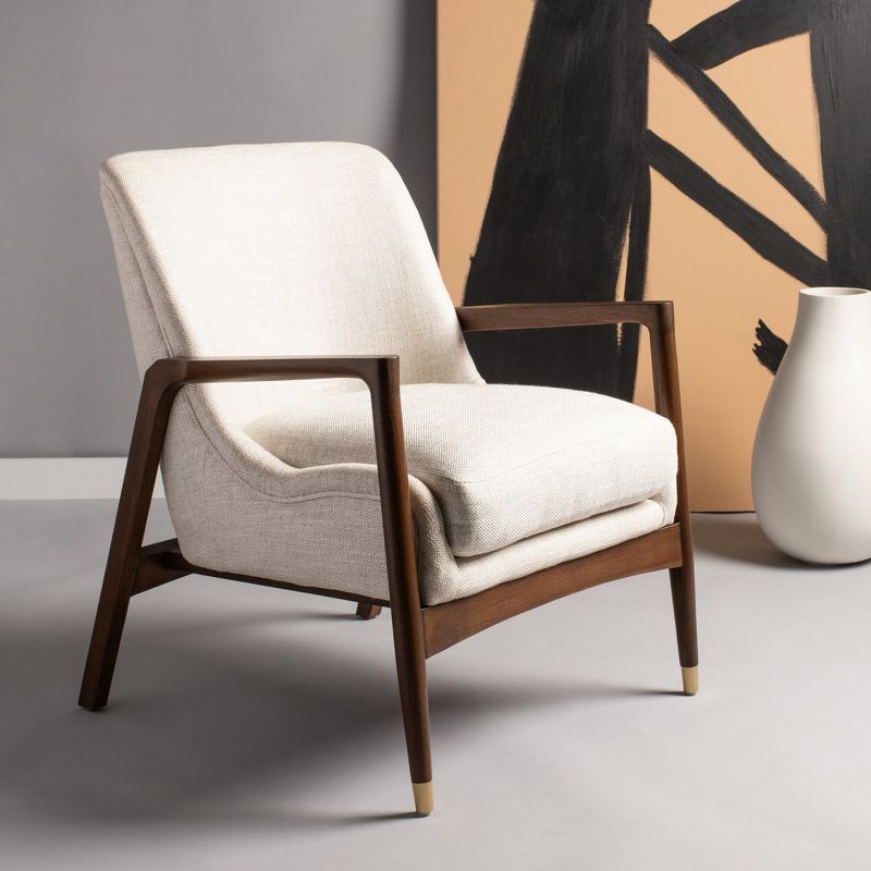 Flannery Mid-Century Accent Chair - Cream - Safavieh., 2 of 10