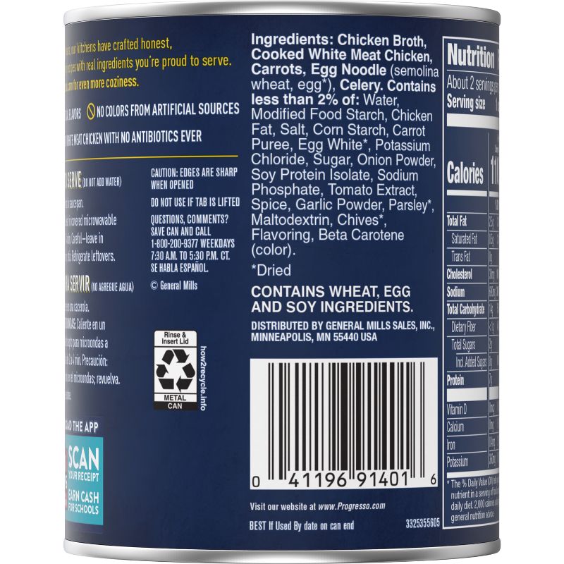 Progresso Rich &#38; Hearty Chicken &#38; Homestyle Noodle Soup - 19oz, 5 of 13