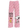 Collections Etc Peanuts Loved Lounge Pants UNISEX PINK MULTI LARGE - 2 of 4