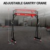 SILVEL 2 Ton Gantry Crane Red Black 5000LB Adjustable Height 8.53-12.47FT Portable Shop Lift Hoist with Manual Trolley - 3 of 4
