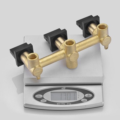 Matte Black Wall Mount Waterfall Tub Filler Faucet with Hand Shower