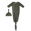 Makemake Organics Organic Baby Knotted Sleep Gown - Checker - 2 of 3