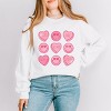 S.W.Smiley Sweethearts Chart Distressed - Women's Graphic Sweatshirt - 4 of 4