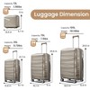 YONWAY 4 Piece Luggage Set, Expandable Carry On Luggage Set Hardshell, with TSA Lock & Spinner Wheels - 3 of 4