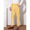 Lars Amadeus Men's Slim Fit Flat Front Business Striped Cropped Pants - 2 of 4