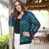 Anna-Kaci Women's Plus Size Sequin Bomber Jacket - 3 of 4