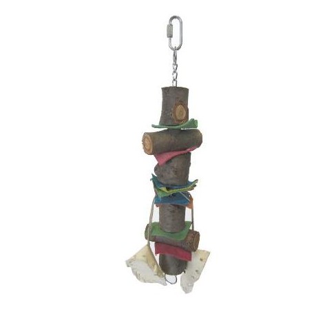 YML Small Parrot Bird Toy 12-1/2-Inch with Rawhide - image 1 of 2