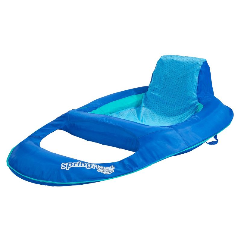 SwimWays Spring Float Recliner Swim Lounger for Pool or Lake with Hyper-Flate Valve - Blue, 5 of 13