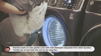 Extra Large Dark Brown Faux Fur Donut Dog Bed