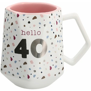 Pavilion Gift Company - Hello 40 - 17 oz Geometric Cup - Drinkware - 1 of 1