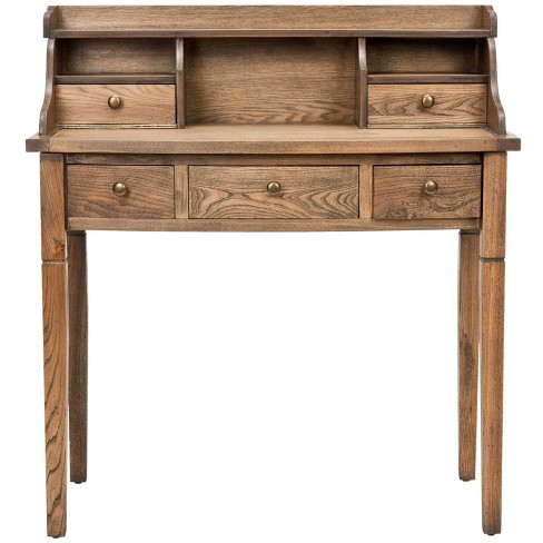 Landon 5 Drawer Writing Desk Oak Safavieh Target