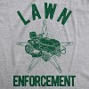 Mens Lawn Enforcement T Shirt Funny Lawnmower Police Cop Tee - Crazy Dog Men's T Shirt - 2 of 4