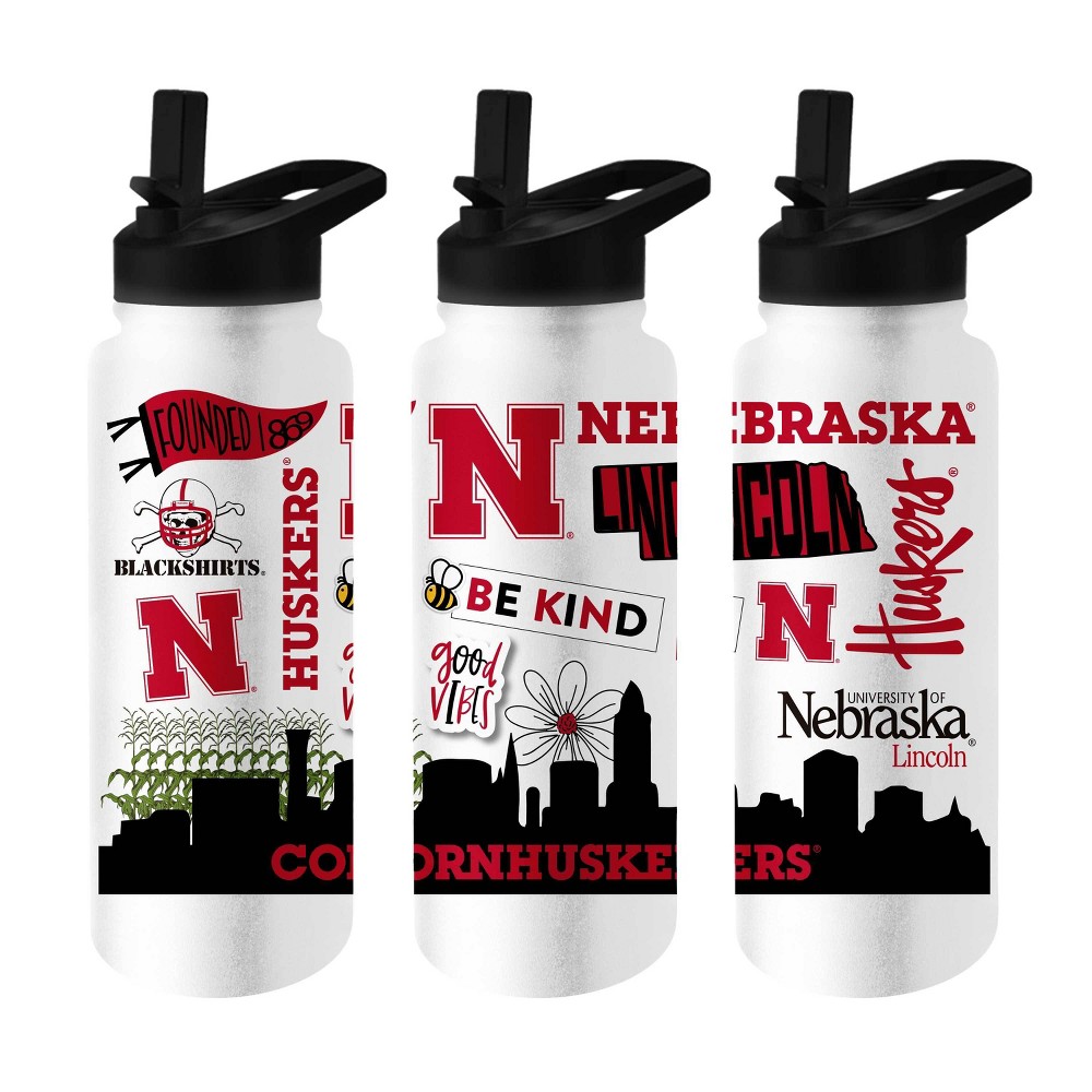 NCAA Nebraska Cornhuskers 34oz Native Quencher Bottle