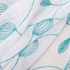 Ramallah Krista Embroidered Grommet Curtain Panel - 54x90", White/Teal - 3 of 3