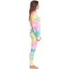 Just Love Women's Tie Dye Two Piece Thermal Pajama Set - Waffle PJ Set - 2 of 3