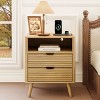 WOWLIVE Nightstand for Bedroom with LED Lights & Charging Station, Bedside Table with 2 Drawers and an Open Shelf - 4 of 4