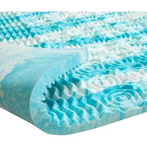 Lycvki 2 Inch Blue Gel Memory Foam Mattress Topper for Back Pain CertiPUR-US Certified - 1 of 4