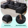 MOONMISS 125" U Shaped Sectional Sofa , Modular Chenille Cloud Couch with Storage Console, Cup Holders for Apartment, Office,Living Room - 3 of 4