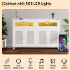 Buffet Cabinets with Storage,Modern Sideboard Cabinet, Storage Buffet with 4 Doors & 2 Drawers, Wood Console for Dining Room, Living Room, Kitchen - 4 of 4