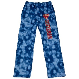 Mens Superman Logo Tie-Dye Pajama Pants - 1 of 3