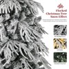 NAYSAYE 7FT Slim Flocked Artificial Christmas Tree with PE and PVC Tips Snow Flocked Design for Small Space Home Decor, White, 43"*43"*82.67" - 4 of 4
