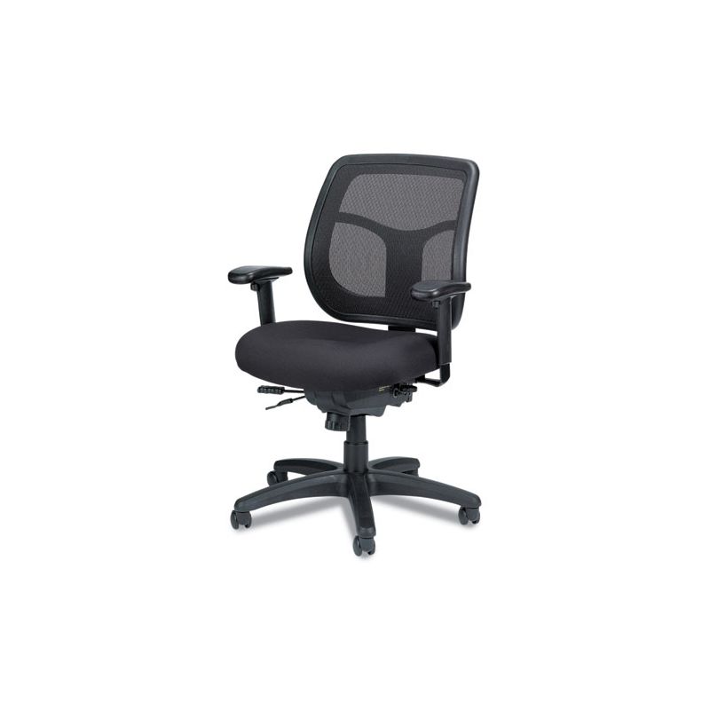 Eurotech Apollo Multi-Function Mesh Task Chair, Supports Up to 250 lb, 18.9" to 22.4" Seat Height, Silver Seat/Back, Black Base, 2 of 5