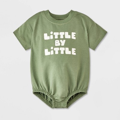 Image of Baby Graphic Romper - Cat & Jack™ Olive Green 0-3M