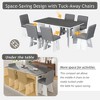 7-Piece Dining Set with Rectangular Table and 6 Upholstered Chairs - 3 of 4