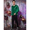 INSPIRE CHIC Men's Round Neck Long Sleeves Shining Disco Metallic T-Shirt - 4 of 4