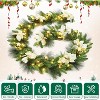 9ft Pre-Lit Christmas Wreath for Front Door, Extra Large Outdoor Artificial Wreath with Pine Cones for Indoor Porch & Party Decor - 2 of 4