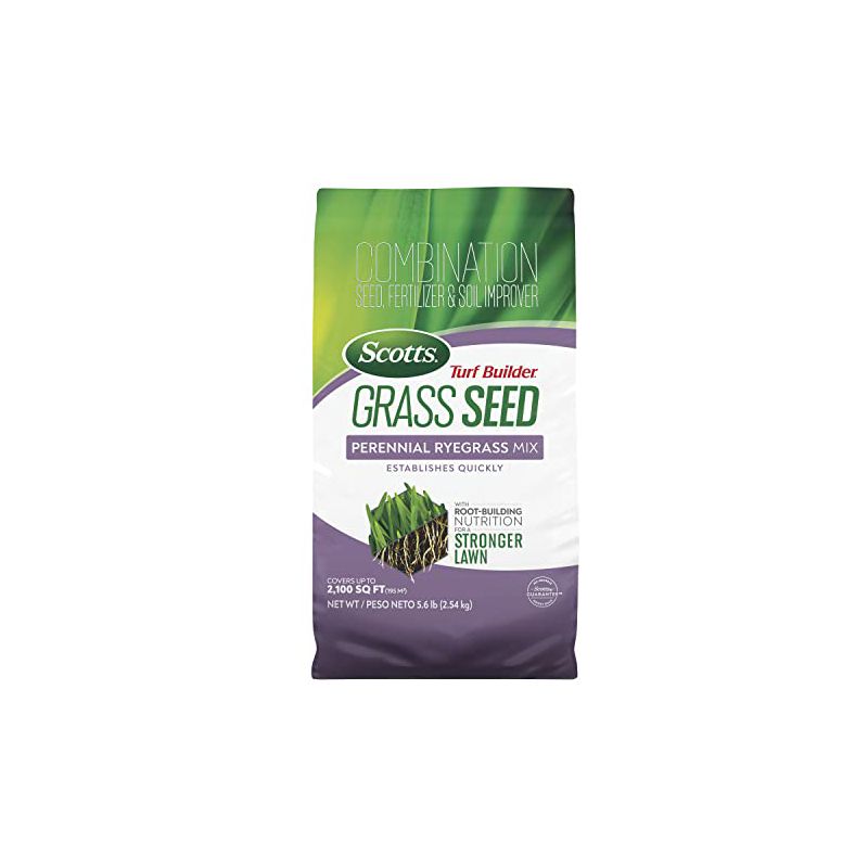 Scotts Turf Builder Perennial Ryegrass Sun or Shade Fertilizer/Seed/Soil Improver 5.6 lb, 1 of 2