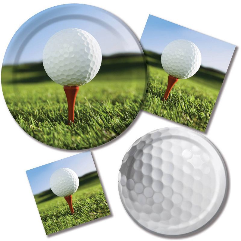 24ct Golf Paper Plates White, 3 of 4