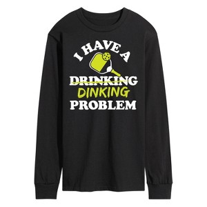 Men's - Instant Message - I Have A Dinking Problem Pickleball Long Sleeve Graphic T-Shirt - 1 of 4