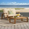 NicBex Outdoor Dining Table Set Wooden Coffee Table & Loveseat with Cushion,Patio Furniture Set for Garden, Backyard, Porch - 3 of 4