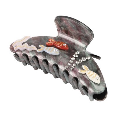Unique Bargains Women's Elegant Fish Pattern Hair Clips Hairdo Clips 4.06"x1.81"x2.20" 1 Pc