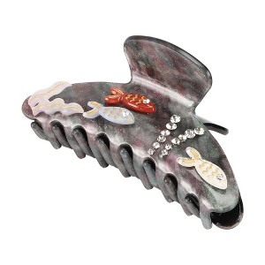 Unique Bargains Women's Elegant Fish Pattern Hair Clips Hairdo Clips 4.06"x1.81"x2.20" 1 Pc - 1 of 3