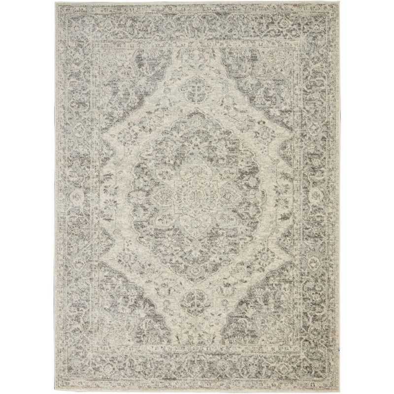 Nourison Tranquil TRA05 Ivory/Grey Indoor Area Rug, 1 of 12