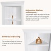 83.4"H Tall Bookshelf with LED Lighting, Modern Storage Bookcase with Open Shelves and Drawers/Desks/Doors, White-ModernLuxe - 3 of 4
