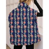 Imily Bela Womens Floral Quilted Puffer Coat Winter Warm Oversized Vest Cap Sleeve - 3 of 4