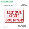 Unique Bargains Home Aluminum Reflective Keep Gate Closed Dogs in Yard Sign - 2 of 4