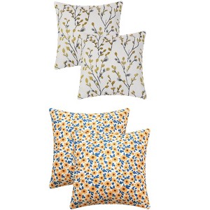REGALWOVEN 4 Pcs Floral Pattern Throw Pillow Covers for Home Decor - 1 of 4