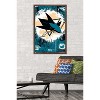 Trends International NHL San Jose Sharks - Maximalist Logo 23 Framed Wall Poster Prints - 2 of 4