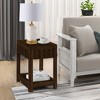 Bella Depot Farmhouse End Table with Storage Shelf - 2 of 4