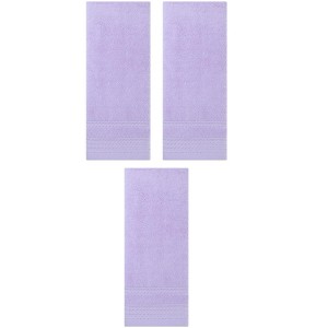 REGALWOVEN 3 Pack Solid Striped Soft Absorbent Bathroom Hand Towels for Hand, Face 14" x 30" - 1 of 4